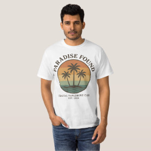 Camiseta Paraíso Estético Encontrado Explorador Retro Cos