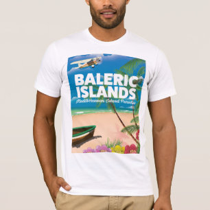 Camiseta paraíso mediterrânico das ilhas baléricas