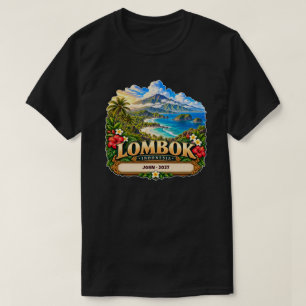 Camiseta Paraíso Personalizado da Montanha Lombok