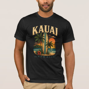Camiseta Paraíso Tropical de Surf do Havaí Kauai