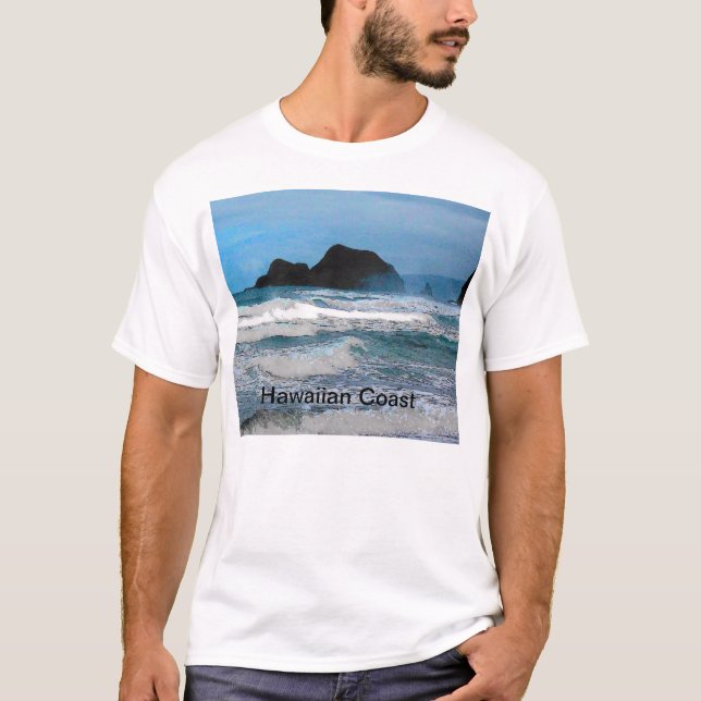 Camiseta Paraíso Tropical do Oceano Costeiro do Havaí (Frente)