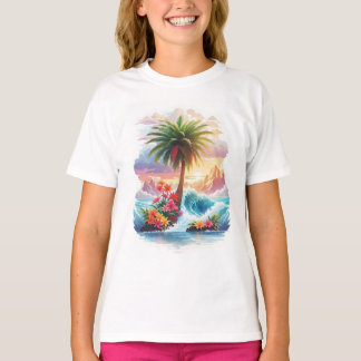 Camiseta Paraíso tropical no Sunset t shirts design