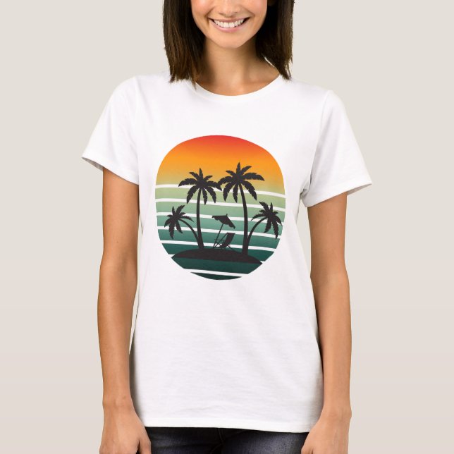 Camiseta Paraíso Tropical Sunset (Frente)