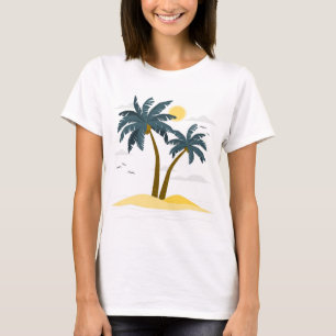Camiseta Paraíso Tropical Vintage Ilha Refúgio