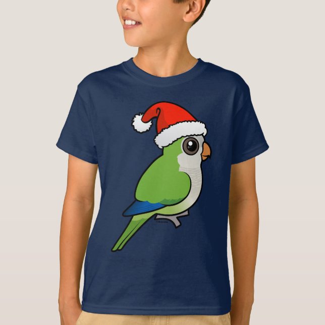 Camiseta Parakeet da monge do Natal (Frente)