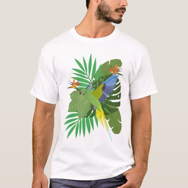 Camiseta Parakeet with leaves (Frente)