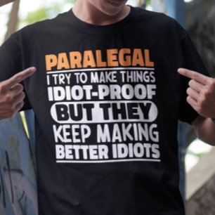 Camiseta Paralegal Tento Fazer Coisas Engraçadas