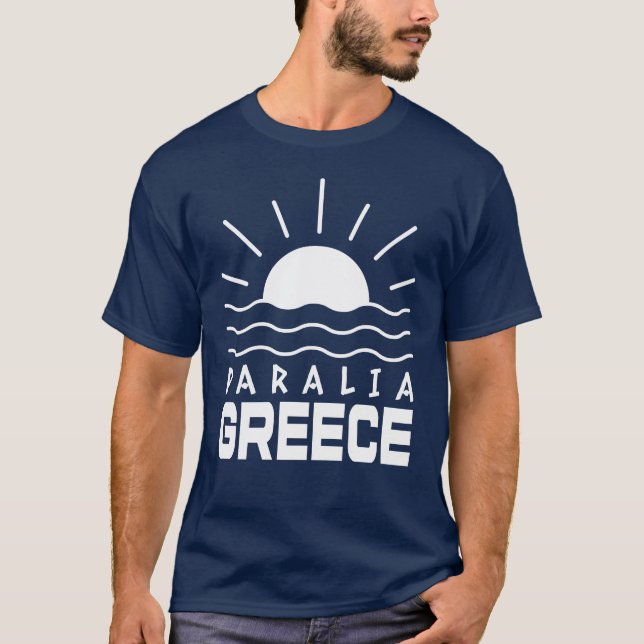 Camiseta Paralia Grécia Sunshine, Marinho de Sea Men Azul (Frente)