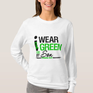 Camiseta Paralisia cerebral eu visto a fita verde para meu