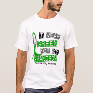 Camiseta Paralisia cerebral eu visto o verde para meu neto