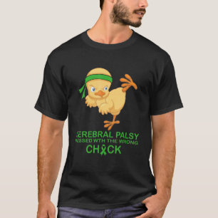Camiseta Paralisia Cerebral Mensada Com O Pintinho Errado P