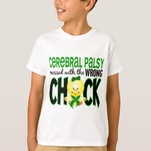 Camiseta Paralisia cerebral sujada com o pintinho errado