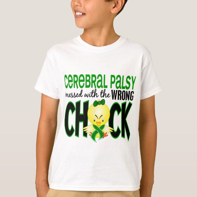 Camiseta Paralisia cerebral sujada com o pintinho errado (Frente)