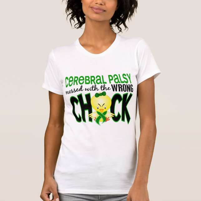 Camiseta Paralisia cerebral sujada com o pintinho errado (Frente)