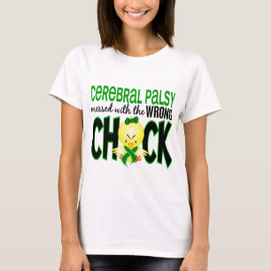 Camiseta Paralisia cerebral sujada com o pintinho errado