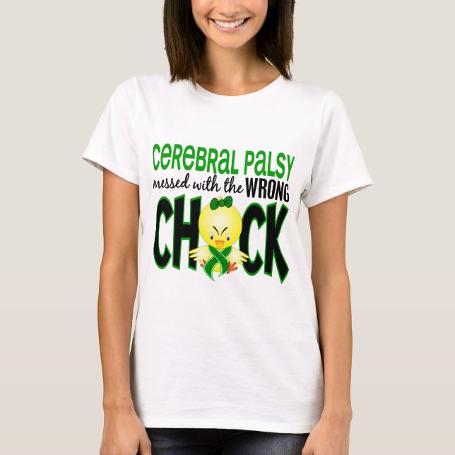 Camiseta Paralisia cerebral sujada com o pintinho errado (Frente)