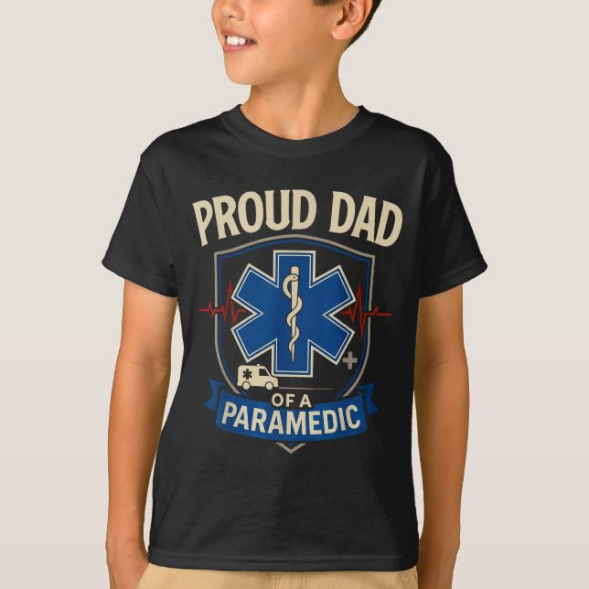 Camiseta Paramedic Dad Proud Dad Of A Paramedic  (Frente)