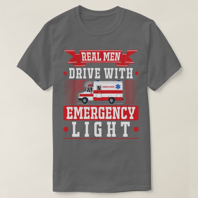 Camiseta paramédico do primeiro respondedor do driver EMT (Frente do Design)