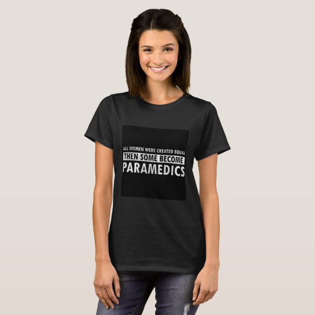 Camiseta Paramédico feminino (Frente Completa)