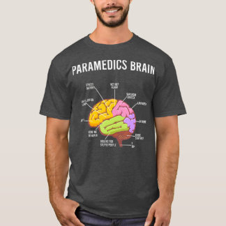 Camiseta Paramédicos Cérebro Medicina EMT EMS Primeiro Aide