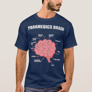 Camiseta Paramédicos Cérebro Medicina EMT EMS Primeiro Aide