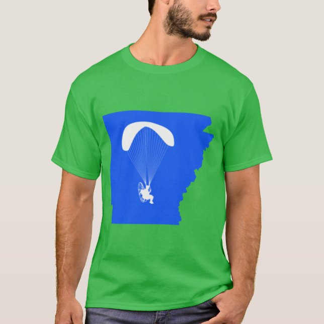 Camiseta Paramotor Arkansas azul (Frente)