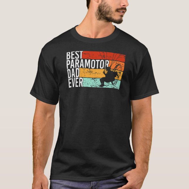 Camiseta Paramotor de Piloto de Pai de Melhor Paramotor Eve (Frente)