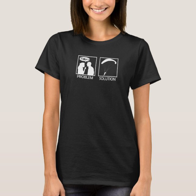 Camiseta Paramotor Pilot Paragliding Parachute Husband Pai (Frente)