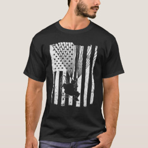 Camiseta Paramotor Powered Paraglider Usa Flag Americano