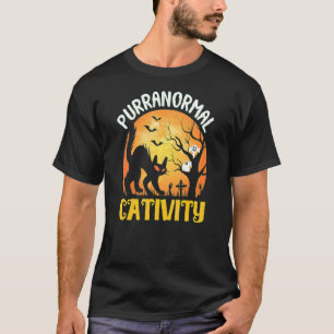 Camiseta Paranormal Atividade Paranormal Gato Preto