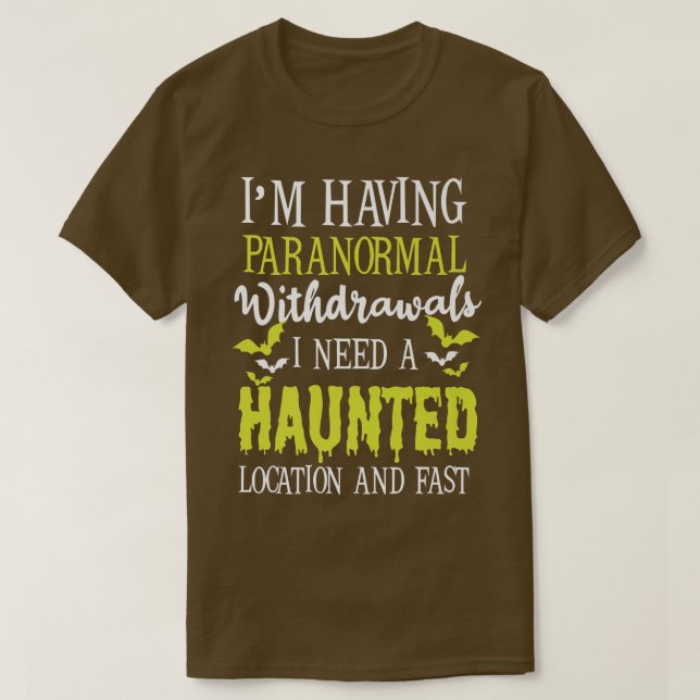 Camiseta Paranormal Sai Caça ao Fantasma Design (Frente do Design)