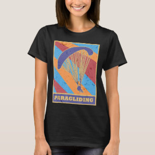 Camiseta Parapente de Paraquedismo Cores Vintage Retro