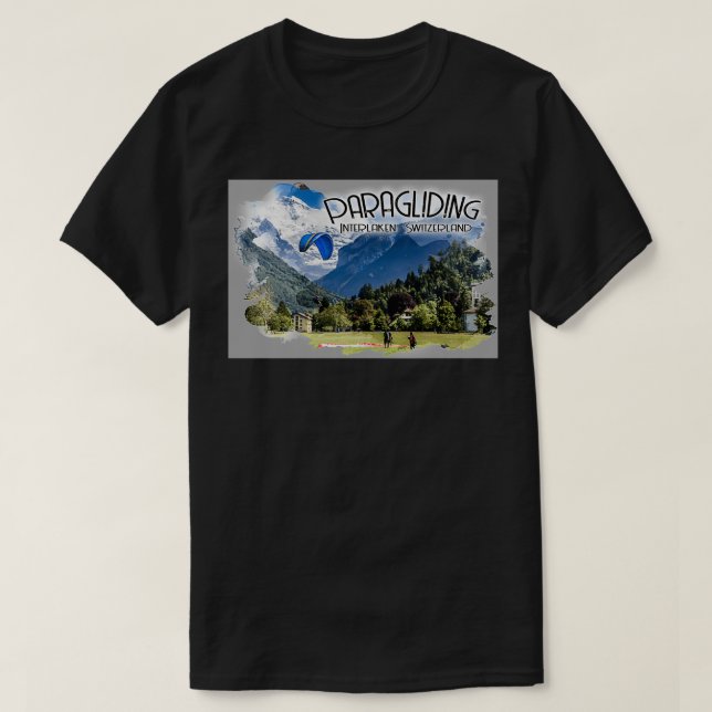 Camiseta Parapente na Suiça Interlaken (Frente do Design)
