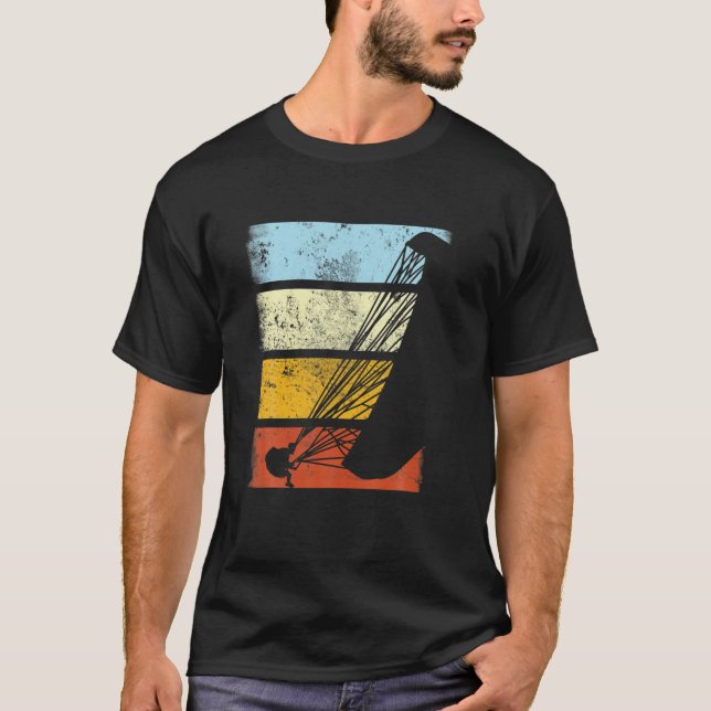 Camiseta Parapente Piloto Vintage Sunset (Frente)