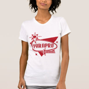 Camiseta Parapro - os anos 60 vermelhos retros inspiraram o