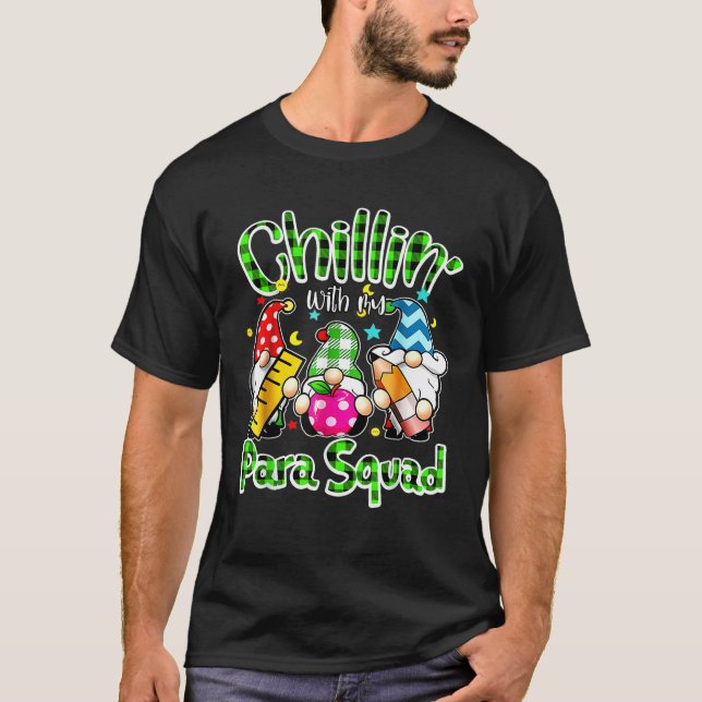 Camiseta Paraprofessional Para Squad Chillin Gnomes Christm (Frente)