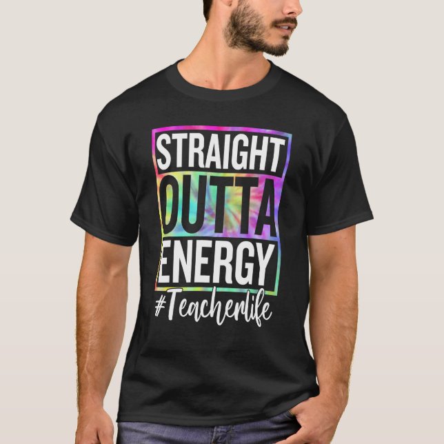 Camiseta Paraprofessional Straight Outta Energy Teacher Lif (Frente)
