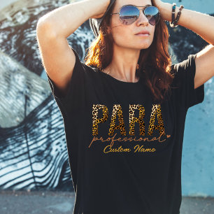 Camiseta Paraprofissional Cheetah Impressão, para, presente