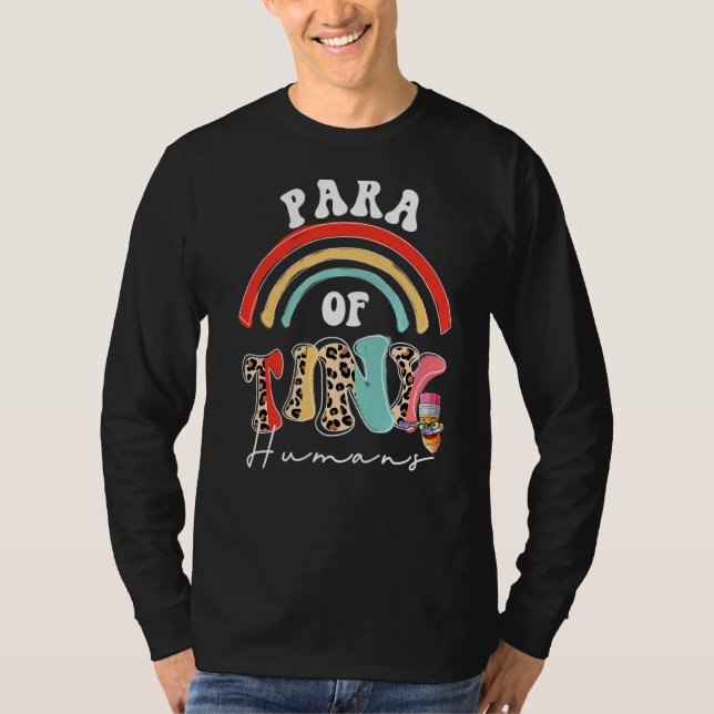 Camiseta Paraprofissional Da Equipe De Pequenos Humanos (Frente)