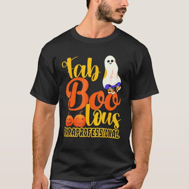 Camiseta Paraprofissional Fabooloso Halloween Boo Paraprofe (Frente)