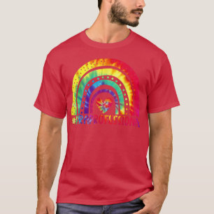 Camiseta Paraprofissional Para Esquadrão Tie Dye Rainbow Ba
