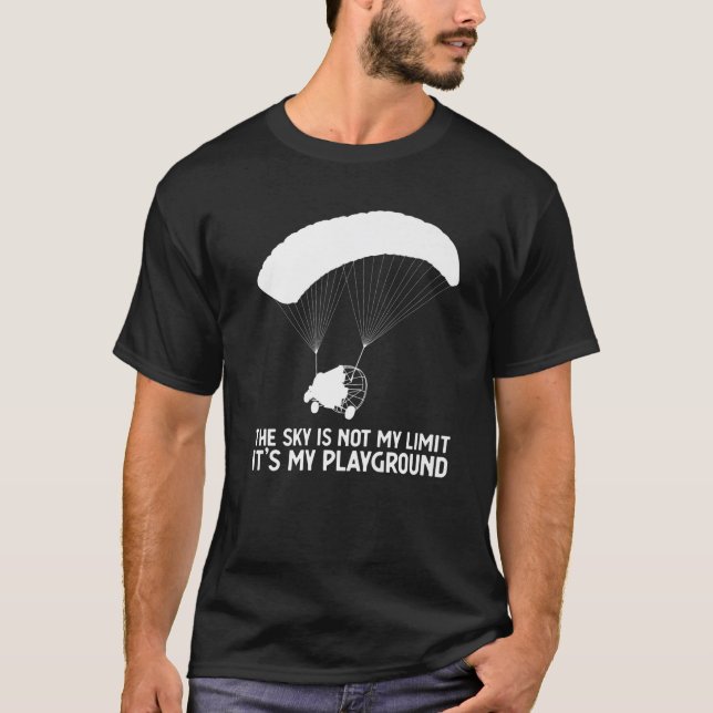 Camiseta Paraquedas com Parapente Powered do Sky Playground (Frente)
