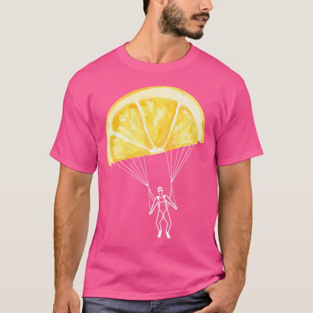 Camiseta Paraquedas Engraçado Lemons Summer Sun Skydiving (Frente)