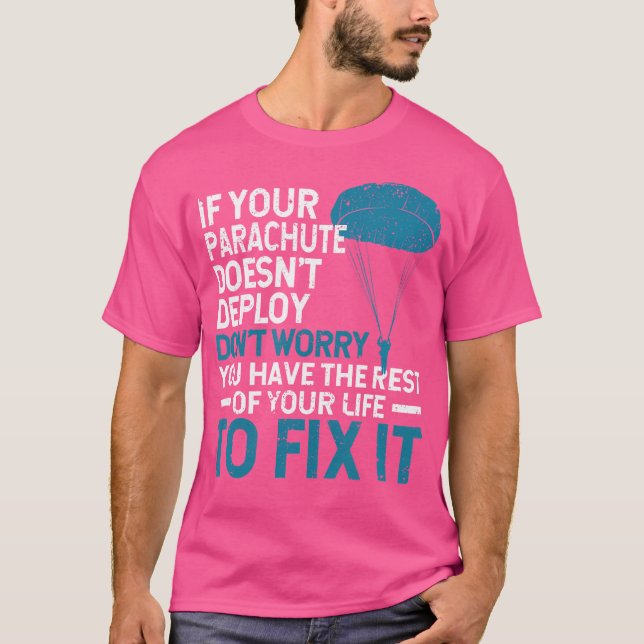 Camiseta Paraquedas Engraçado Skydiver Adventure Sky (Frente)