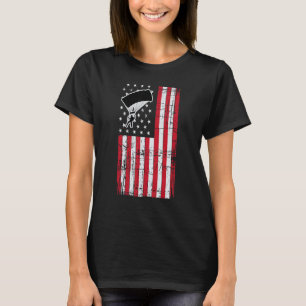 Camiseta Paraquedas Extreme de Paraquedas com Bandeira Amer
