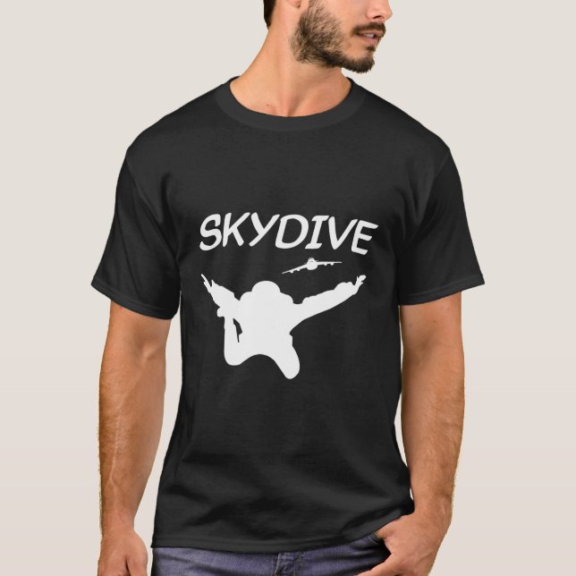 Camiseta Paraquedas Skydive Para Skydiving Freefall (Frente)