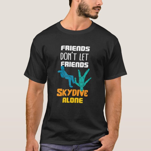 Camiseta Paraquedas Skydiver Parachutist Base Engraçada (Frente)