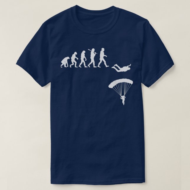 Camiseta Paraquedas Skydiving Evolution Skydiver (Frente do Design)