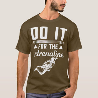 Camiseta Paraquedas Skydiving Faça para a Adrenalina