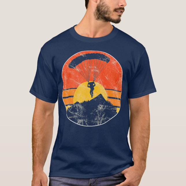 Camiseta Paraquedismo Vintage Parapente (Frente)